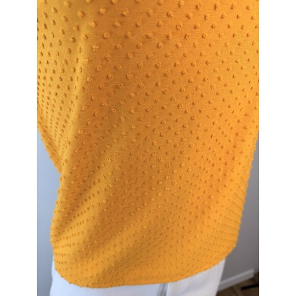 J.Crew Yellow Swiss Dot Sleeveless Ruffle Tank Top Blouse - Picture 14 of 15
